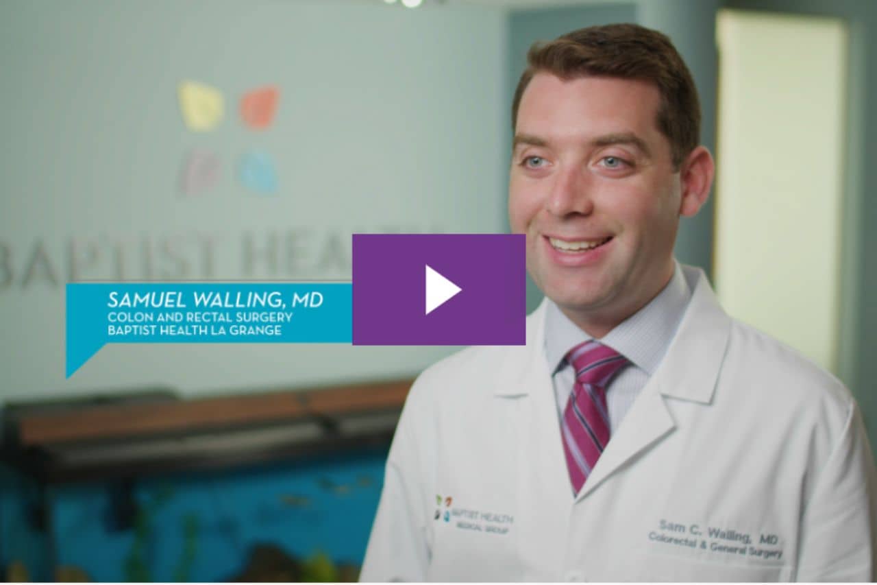 Screenshot of Samuel Walling MD La Grange Colon Cancer Detection