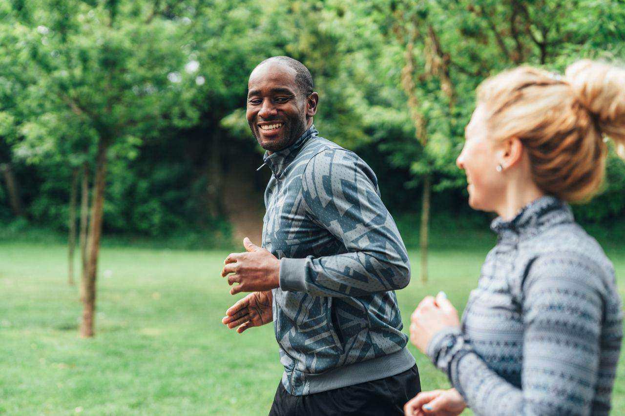 couple jogging in the park