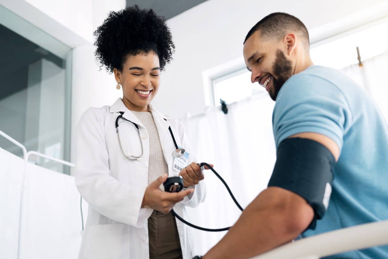 Man getting a health screening