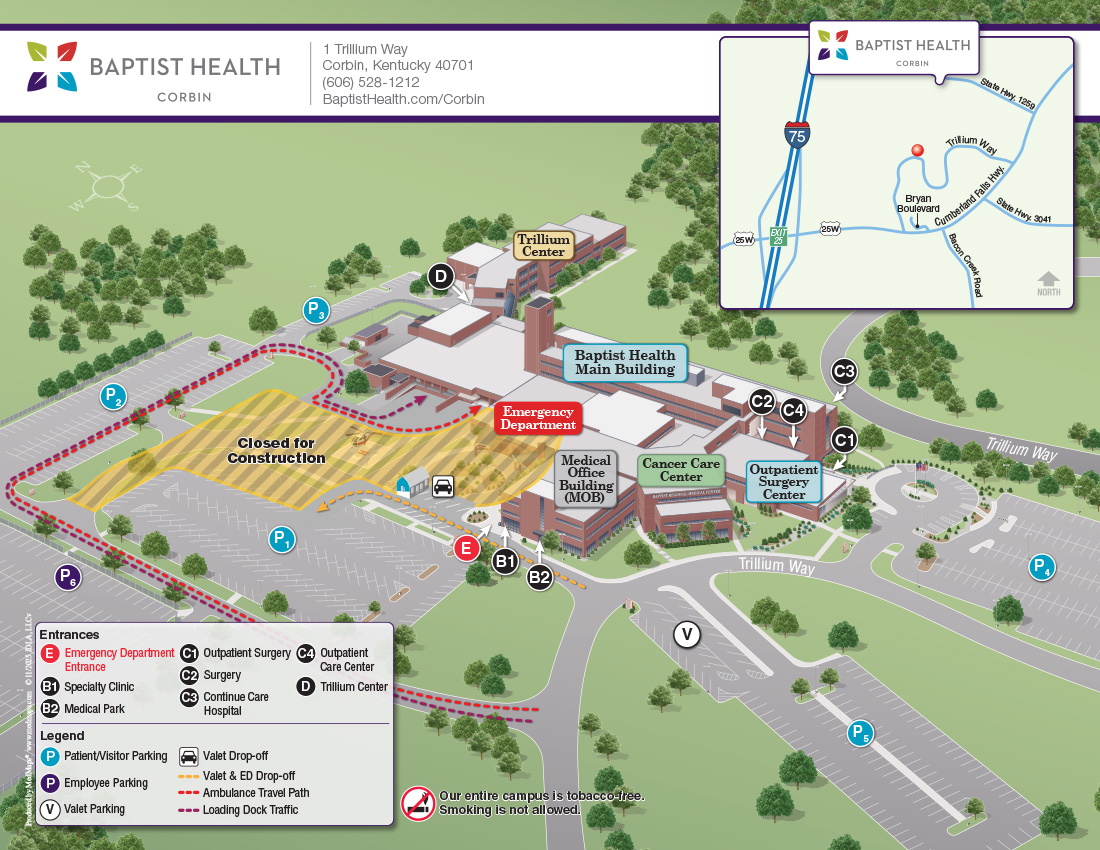 Baptist Health Corbin Aerial Construction View