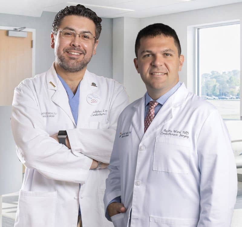Cardiothoracic surgeons Dr. Nicholas Lopez and Dr. Austin Ward